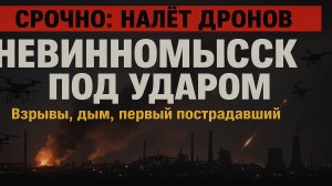 🚨 Срочно! Дроны атаковали Невинномысск — слышны взрывы