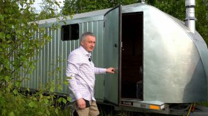 Жилой модуль ГРАНД-САРАЙ на прицеп. С грузовой аппарелью и печкой. Своими руками