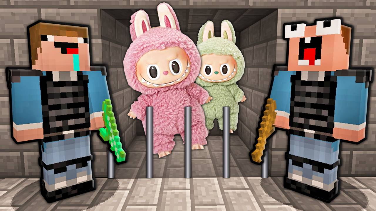 2 НУБА КОПА ПОСАДИЛИ ВСЕХ ЛАБУБУ В ТЮРЬМУ В МАЙНКРАФТ смотреть онлайн