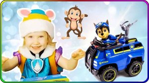 Играем в Щенячий патруль - Спасение обезьянки! Распаковка игрового набора