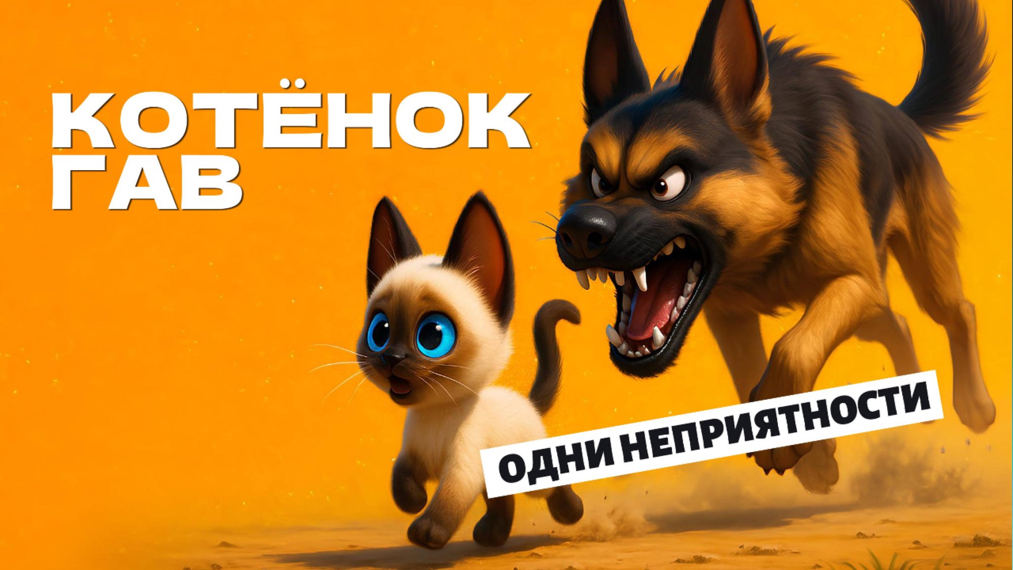 Котёнок по имени ГАВ. Одни неприятности🐱🐶 смотреть онлайн