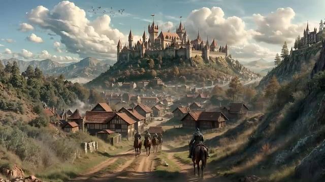 🌙 Путь к средневековому замку лорда 🏰 расслабляющая средневековая атмосфера [Музыка без рекламы] смотреть онлайн