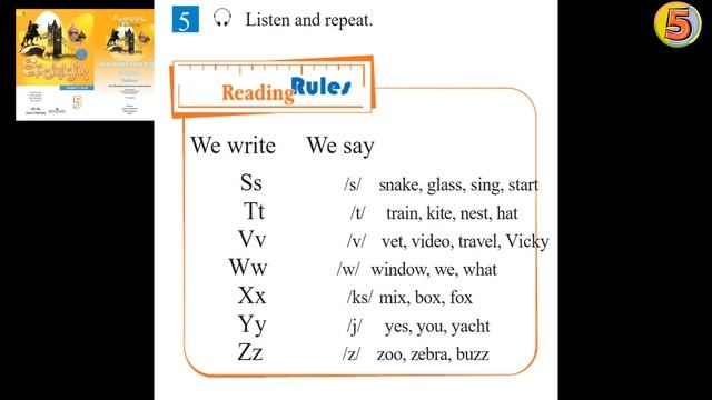 Spotlight 5. Страница 16. Английский язык. 5 класс. Упражнение 5. Запомни правило. смотреть онлайн