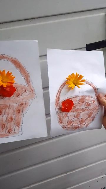 парные корзинки с цветочками 🌺