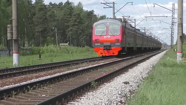 Видео с электропоездами на ст. Монино и прилегающем перегоне ст. Чкаловская - ст. Монино. смотреть онлайн
