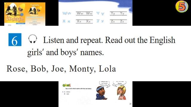 Spotlight 5. Страница 19. Английский язык. 5 класс. Упражнение 6. Listen and repeat. - Прослушай и смотреть онлайн