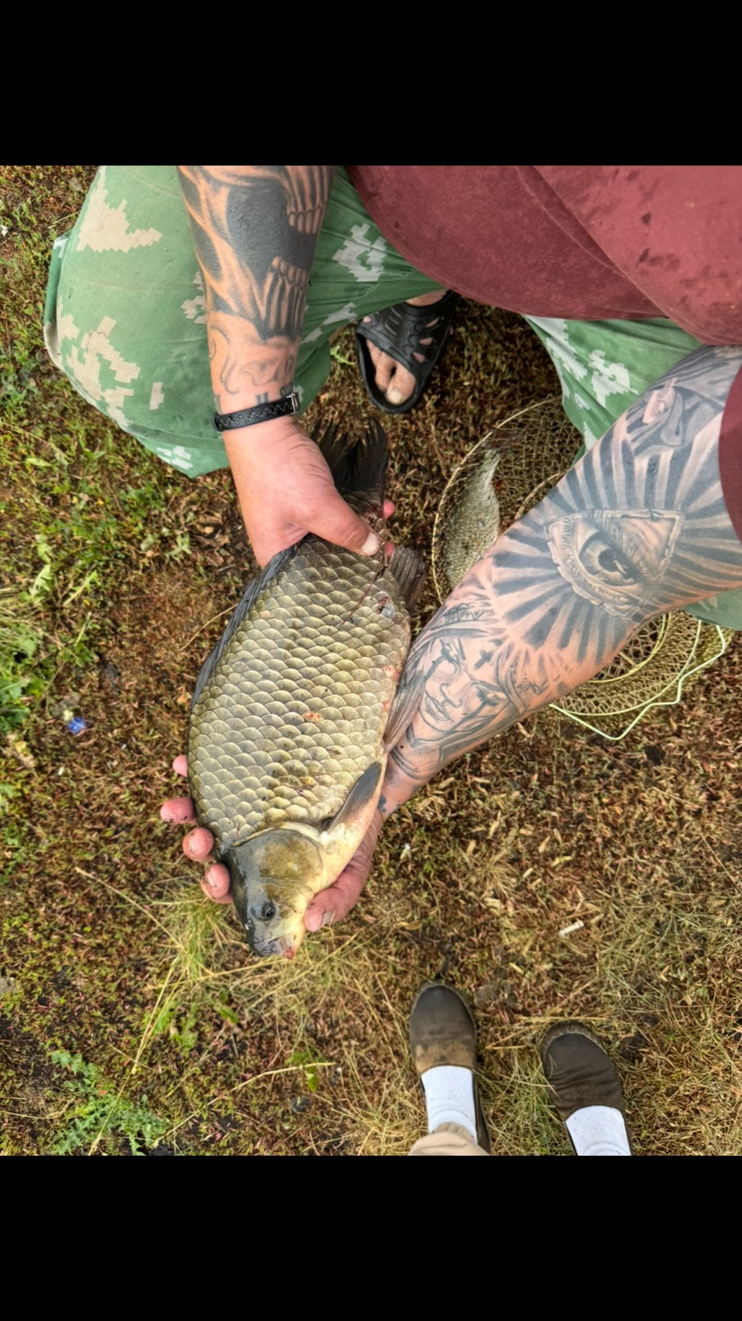 Поймал всего троих,за-то один какой.На 1.7 кг.