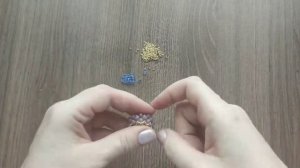 Оплетеные бисером бусины для сережек. Бисероплетение. DIY.