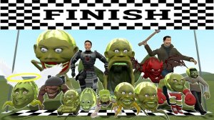 КТО БЫСТРЕЕ ИЗ ВСЕЙ БАНДЫ ЛИНЬ ГАНГА, МОНСТР-ДЫНЯ В GARRY'S MOD