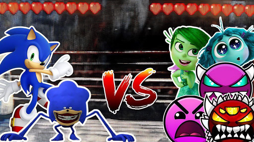 Соник vs Geometry dash / Шин Соник / Головоломка 2 / Fire in the Hole /