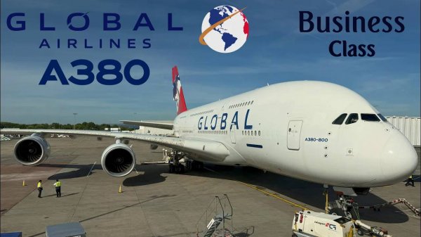 New Global Airlines Airbus A380 !  🇺🇸 New York JFK -Glasgow 🇬🇧  BUSINESS CLASS [FLIGHT REPORT]