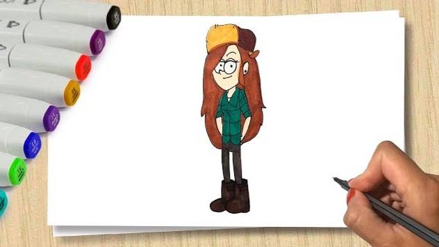 Рисуем Венди Гравити Фолз_Gravity Falls (Wendy) смотреть онлайн