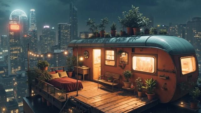 Urban Nomad – Airstream Living Above the City in a Storm #Airstream #Thunderstorm