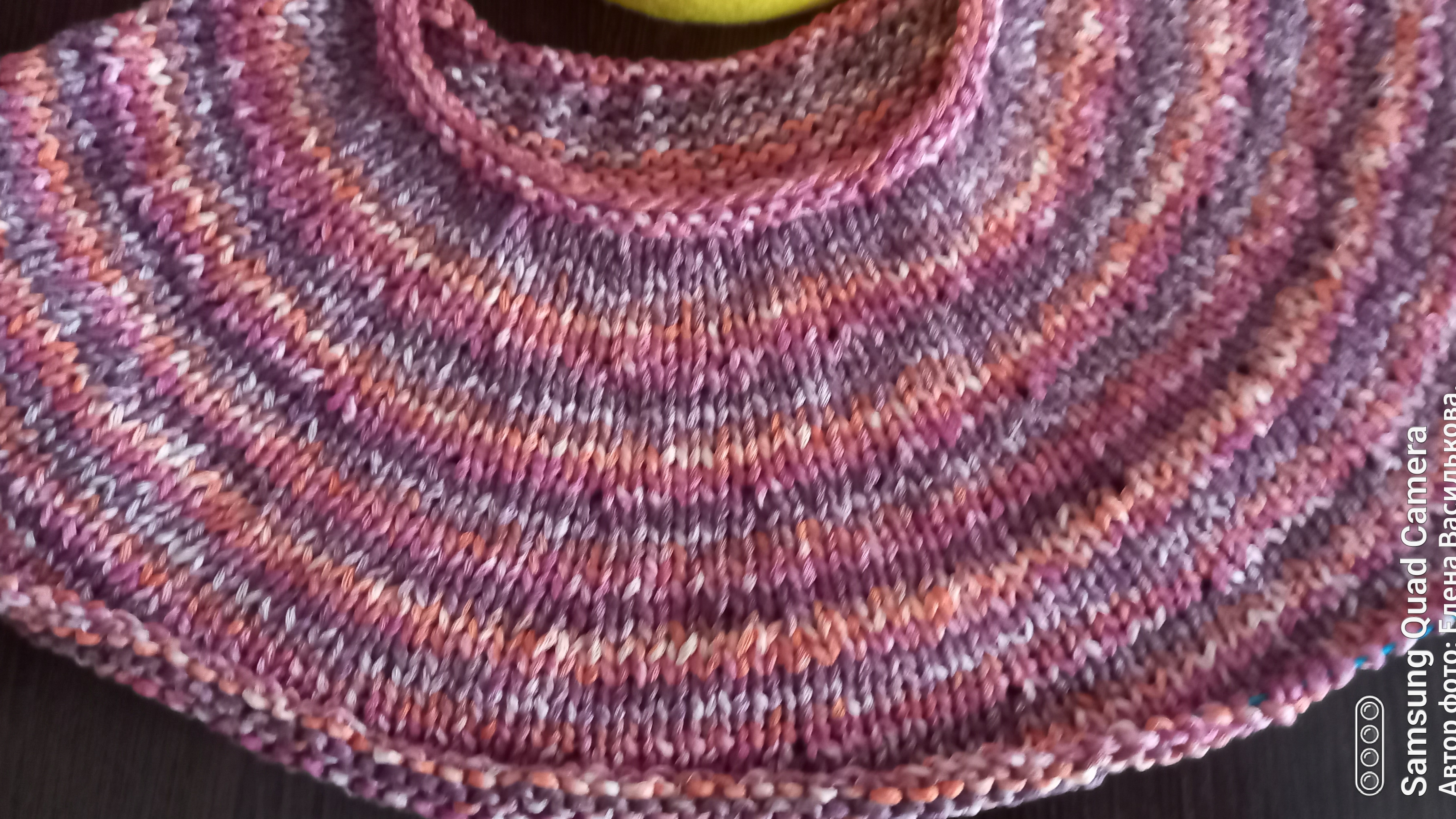 СП Вязальный переполох. Лето-2025/Июнь/отчёт1/вяжу кофточку на круглой кокетке из ленточного хлопка смотреть онлайн
