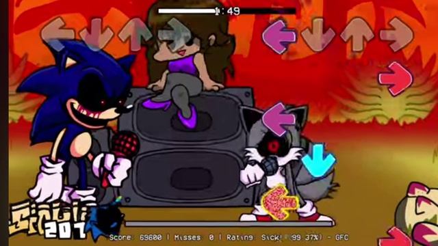 Too slow encore but sonic.exe и tails.exe FNF смотреть онлайн