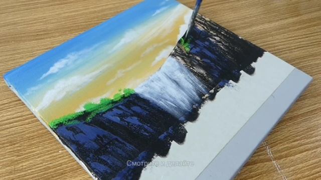 Как нарисовать красивый водопад смотреть онлайн