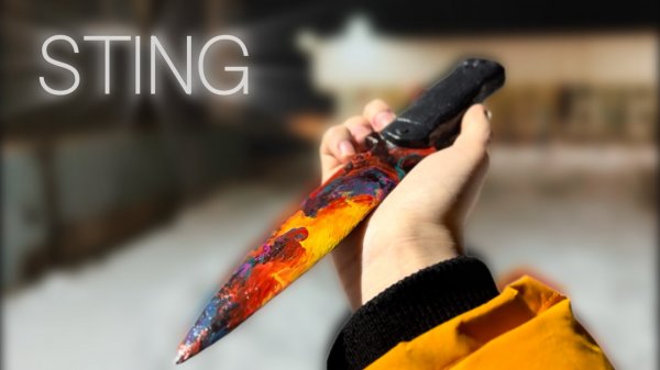 Как сделать нож Стинг из картона? | Sting 🧡«OIL SHEEN»❤️ standoff 2 DIY