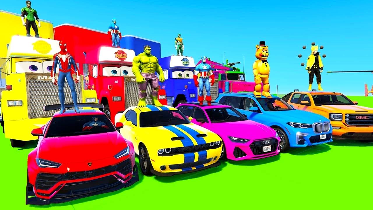 МУЛЬТФИЛЬМ ЧЕЛОВЕК-ПАУК И СПОРТИВНЫЕ МАШИНЫ МУЛЬТИКИ ПРО МАШИНКИ ДЛЯ ДЕТЕЙ