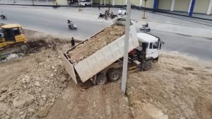 Строительство, засыпка обочины , обзор