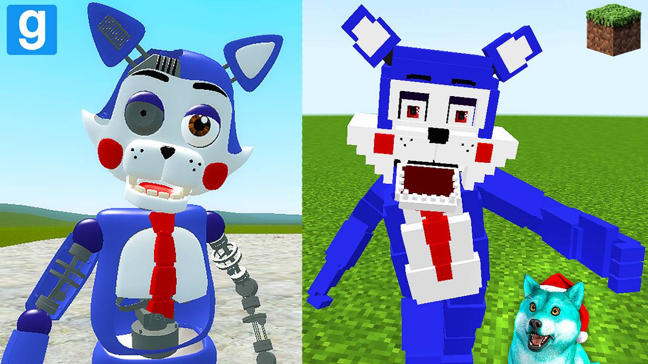 Майнкрафт против конфеты фнаф аниматроников в гаррис мод! fnaf garry's mod смотреть онлайн