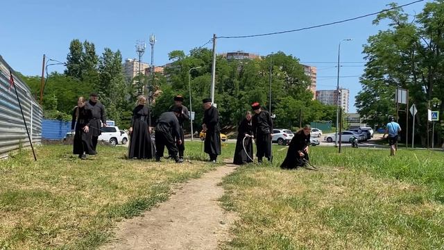 Открытие храма , выступление фланкировка