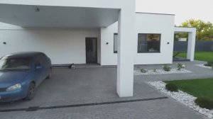 Одноэтажный дом из газобетона с плоской крышей, Энгельс.