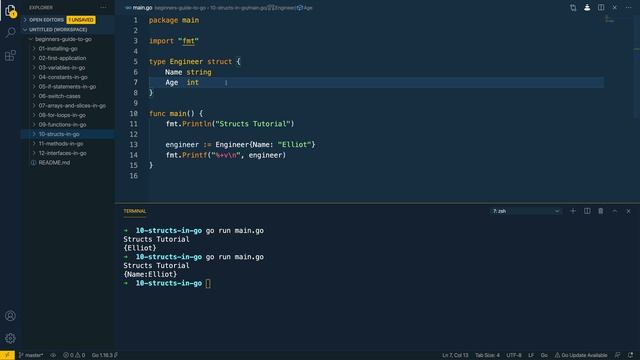 11 - Structs in Go смотреть онлайн