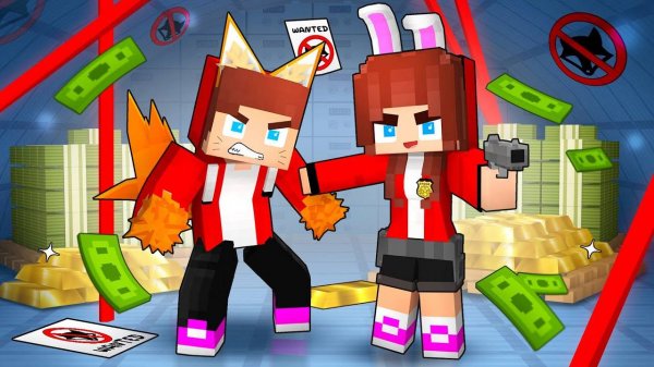 Грабитель и Девушка Кролик — Мультик с Персонажами Майнкрафт