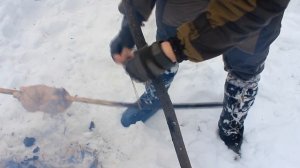 БУШКРАФТ КУХНЯ | Уникальный лесной вертел для мяса, рыбы, птицы - Bushcraft Cooking