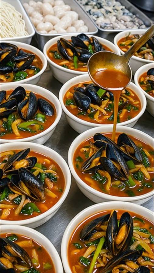 Самая известная острая лапша с морепродуктами в Корее! Лучший "Jjiamppong". Корейская уличная еда смотреть онлайн