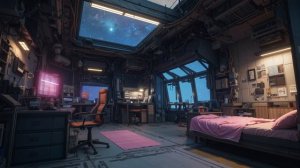 STARVIEW CABIN  Cyberpunk Ambience  Chill Ambient Music for Focus & Night Study