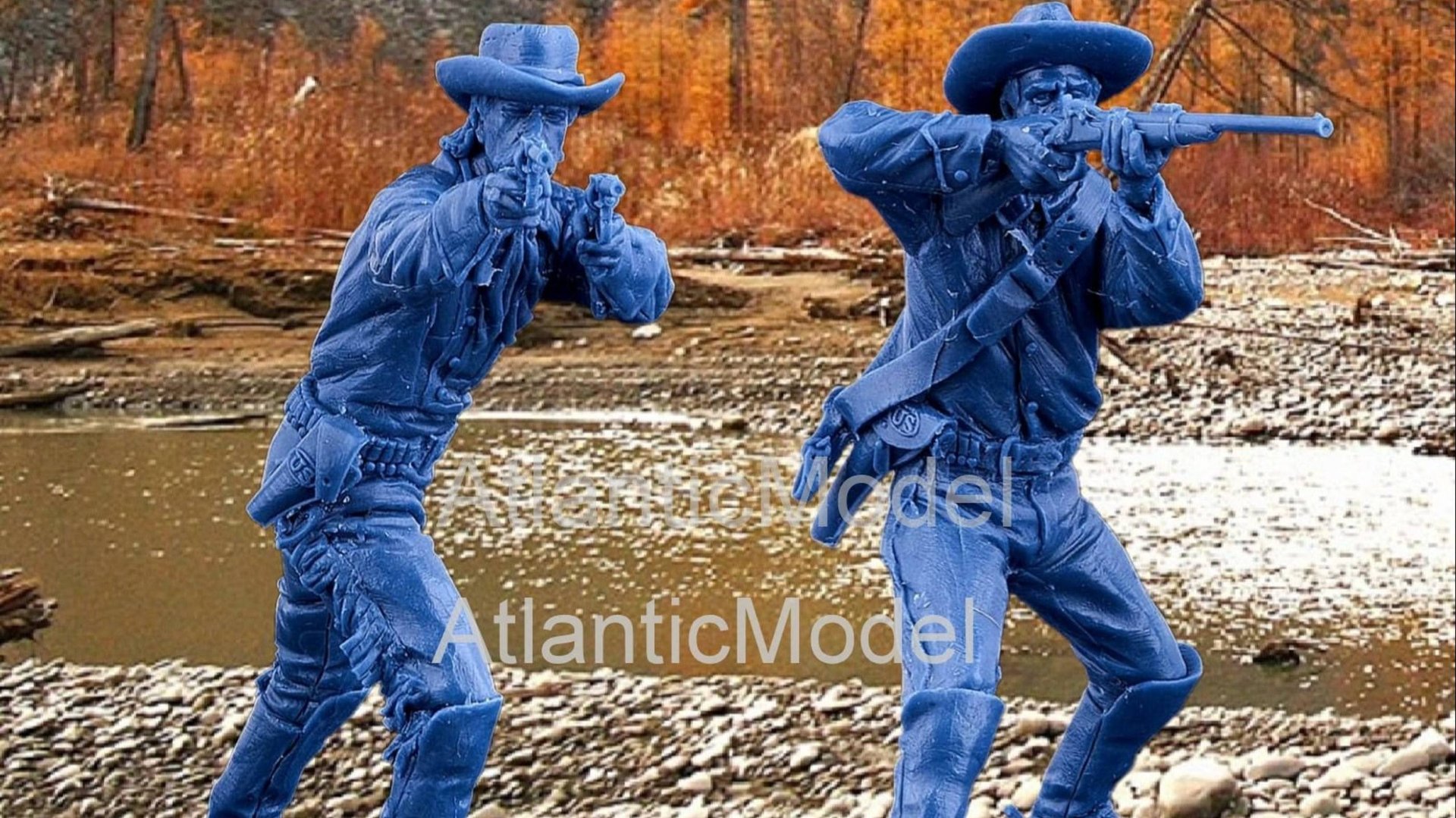 солдатики Plastic Platoon 7-ой кавалерийский полк Set #2 6 фигур 6 поз Литтл-Бигхорн 18760