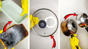 Как очистить посуду от многолетнего жира и нагара в домашних условиях? 🔥 Керамика, Чугун, Сталь!