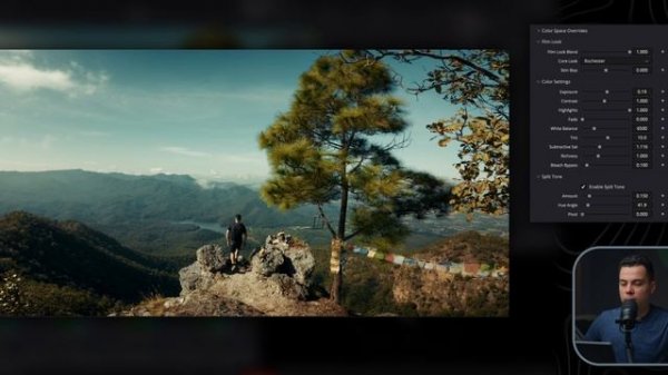 Цветовая коррекция DJI Action 5 Pro D-Log M - Davinci Resolve