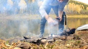 Дикая кухня - ЖАРЕНАЯ РЫБА НА КАМНЯХ | Cooking Fish With Hot Rocks