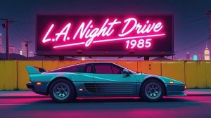 L.A. Night Drive 1985 – Synthwave Glow Through The Concrete Mirage