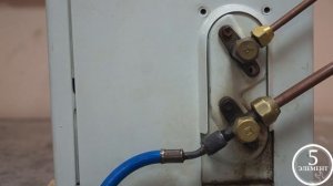 Установка кондиционера - вакуумация и запуск фреона в сплит-системы после монтажа