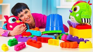 Короткий или длинный? Ищем игрушки и собираем конструктор – Хоп Хоп, давай поиграем!