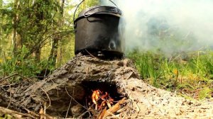 Печь - щепочница из глины "Ракета" | Bushcraft Camp Clay Stove