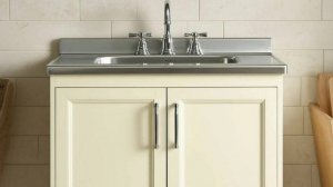 Установка (подгонка к стене) тумбы под раковину.