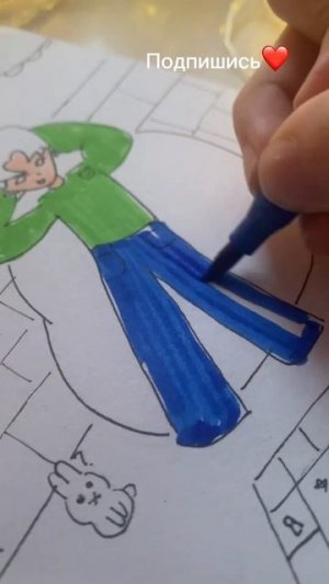 Раскрашиваю атмосферный рисунок  #art #diy #music #рек