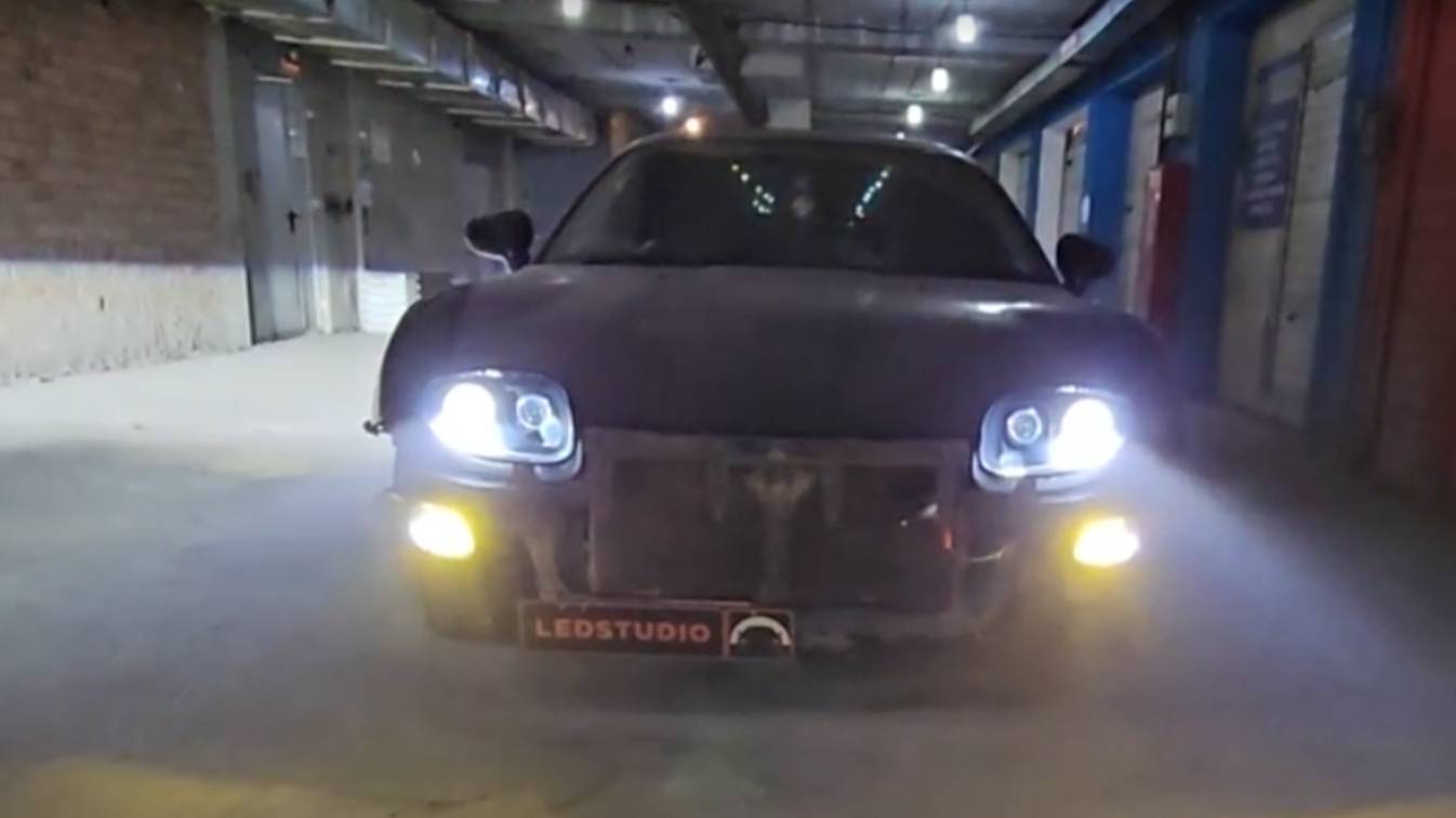 Mitsubishi FTO ремонт и модернизация фар. Усовершенствование ПТФ. смотреть онлайн