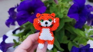 Мастер-класс Тигруля Стесняшка из Бисера Часть 3. Нижние Лапки