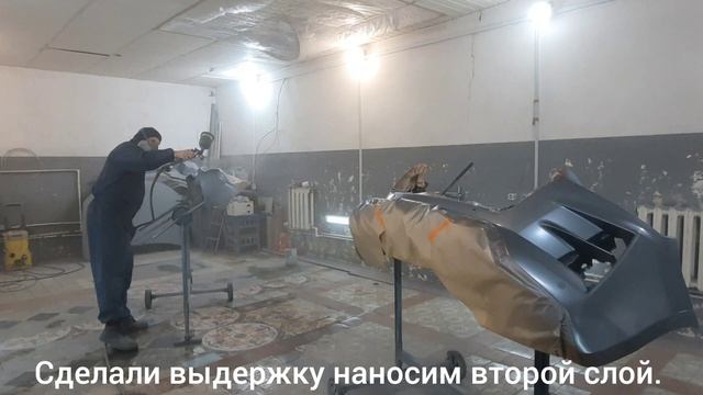 ISUZU D-MAX  - ПЕРЕДЕЛКА не качественного ремонта (#2) Покраска двухцветного бампера.