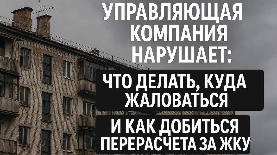 Управляющая компания нарушает: что делать, куда жаловаться и как добиться перерасчета за ЖКУ смотреть онлайн
