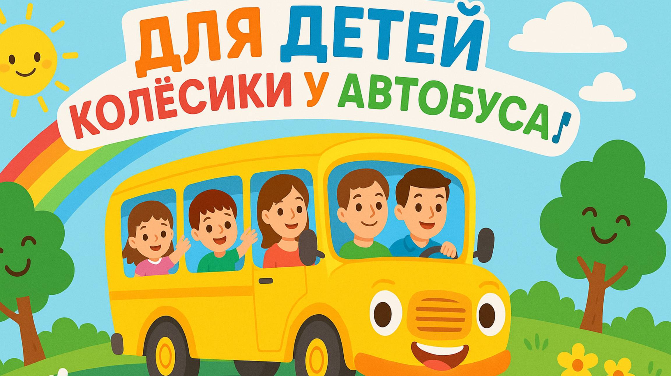 🎶 Колёсики у автобуса 🚍 — Весёлая песенка для малышей! 🎶 смотреть онлайн
