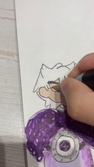 Рисую только фиолетовых персонажей  #art #drawing #арт #рисование #рисунок #рек #13карт