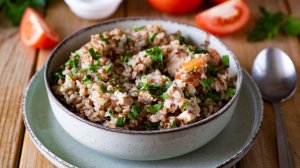 Гречка с мясом в афганском казане на плите