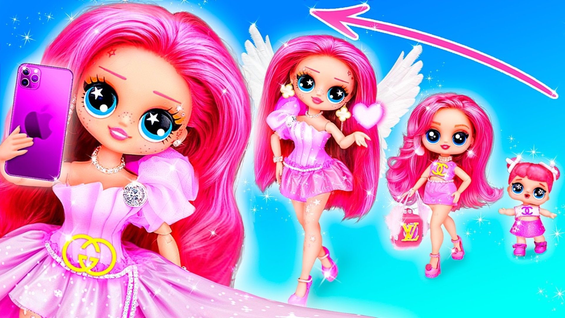 Девочка модель ЛОЛ растёт! Поделки и идеи для кукол смотреть онлайн