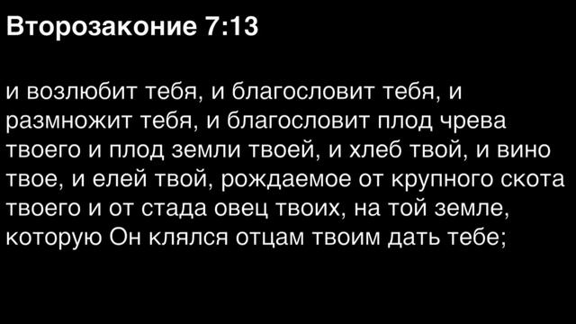 Второзаконие, глава 7 смотреть онлайн
